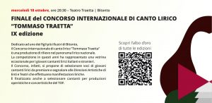 FINALE del CONCORSO INTERNAZIONALE DI CANTO LIRICO “TOMMASO TRAETTA” IX edizione